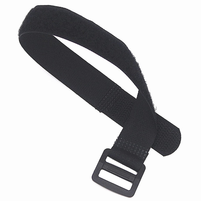  [AUSTRALIA] - XF-Vel Hook and Loop Cable Ties with Black Plastic Tri-Glide Slider Buckle Cable Straps Management Fasteners 50 pcs 11.8" Length Black