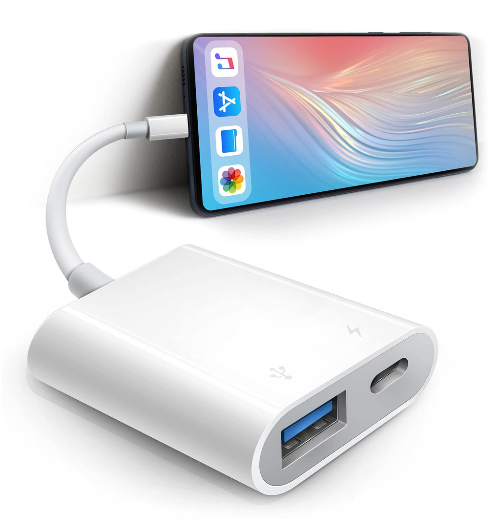  [AUSTRALIA] - USB Adapter for iPad/iPhone,Bqbersyn Lightning to USB3 Female Adapter,USB Female OTG Adapter Compatible with iPad/iPhone,Supports USB Flash Drive/SD Card Reader/Microphone and MIDI,Plug and Play
