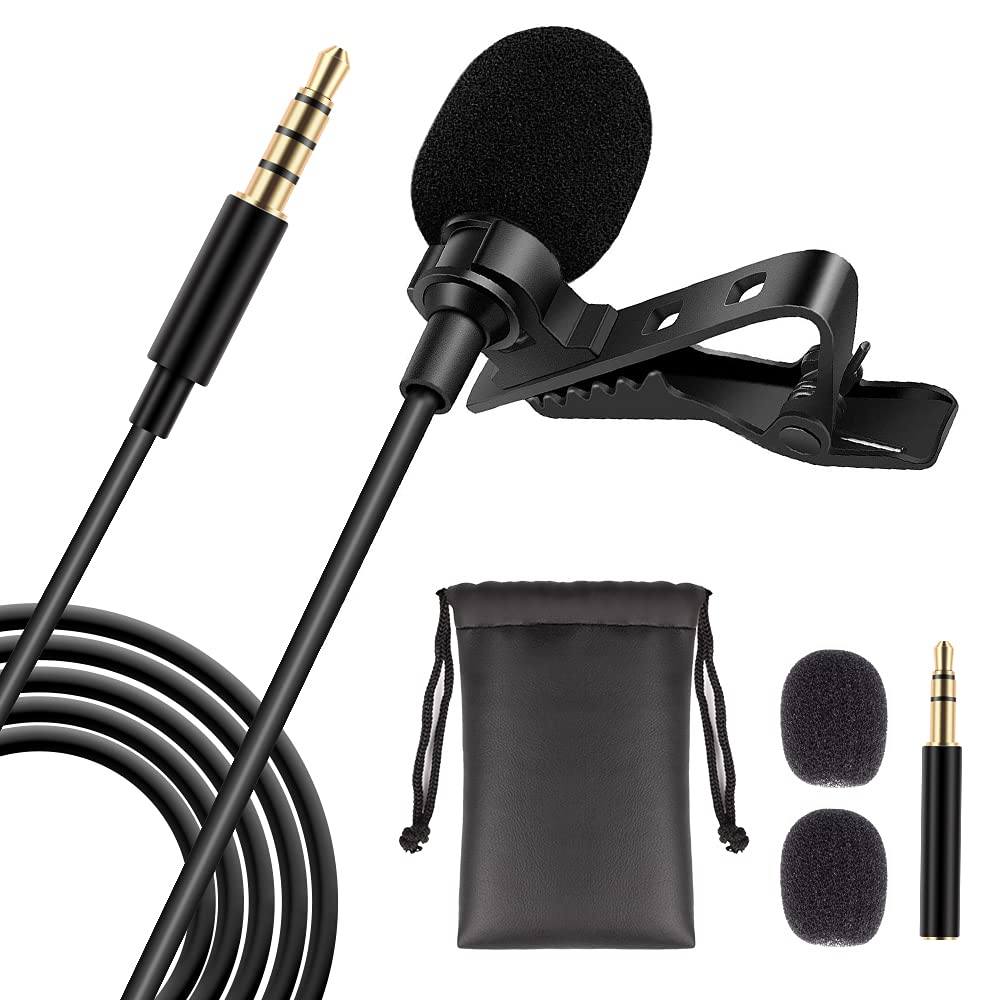 hohem Lavalier Lapel Microphone Omnidirectional Condenser Mic for Android iPhone and Camera for YouTube, Interview, Conference, Vlog Recording Mic - LeoForward Australia