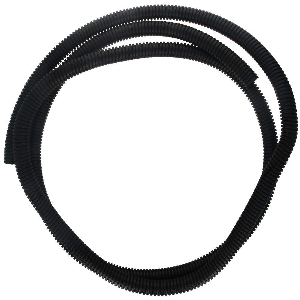  [AUSTRALIA] - Bettomshin 1Pcs 6.56Ft Length 0.91Inch ID Corrugated Tube, Wire Conduit, Split Flexible Bellows Tube Pipe Polypropylene PP for Cord Management Fixed Black