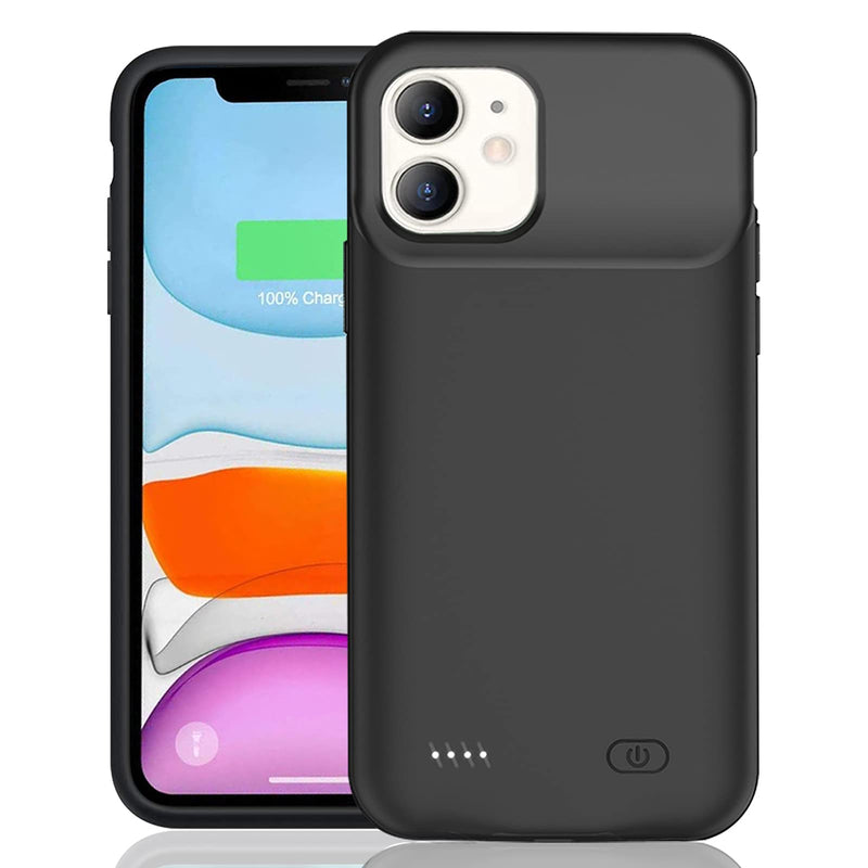  [AUSTRALIA] - Battery Case for iPhone 11, Enhanced 7000mAh Smart Rechargeable Portable Protective Charging Case Extended Battery Backup Pack Compatible with iPhone 11 (6.1 inch) Charger Case (Black) Black