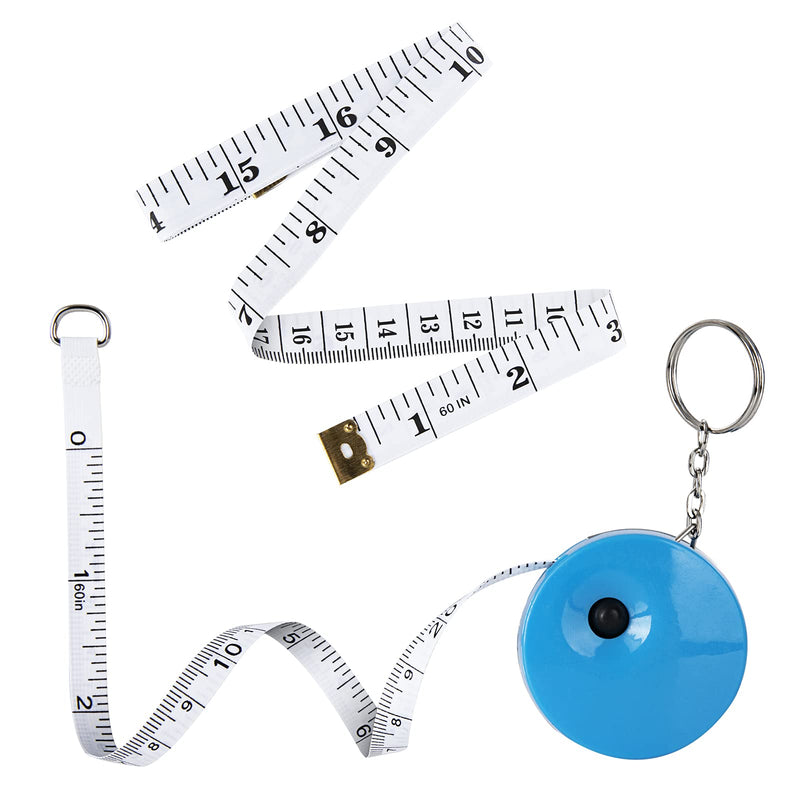  [AUSTRALIA] - 2PCS Measuring Tape for Body Waist Measurements, Mini Home and Office Measuring Sewing Tools Craft Tape Measure Inch and Centimeter Scale 60 Inch /1.5M Retractable Measure Tape Set