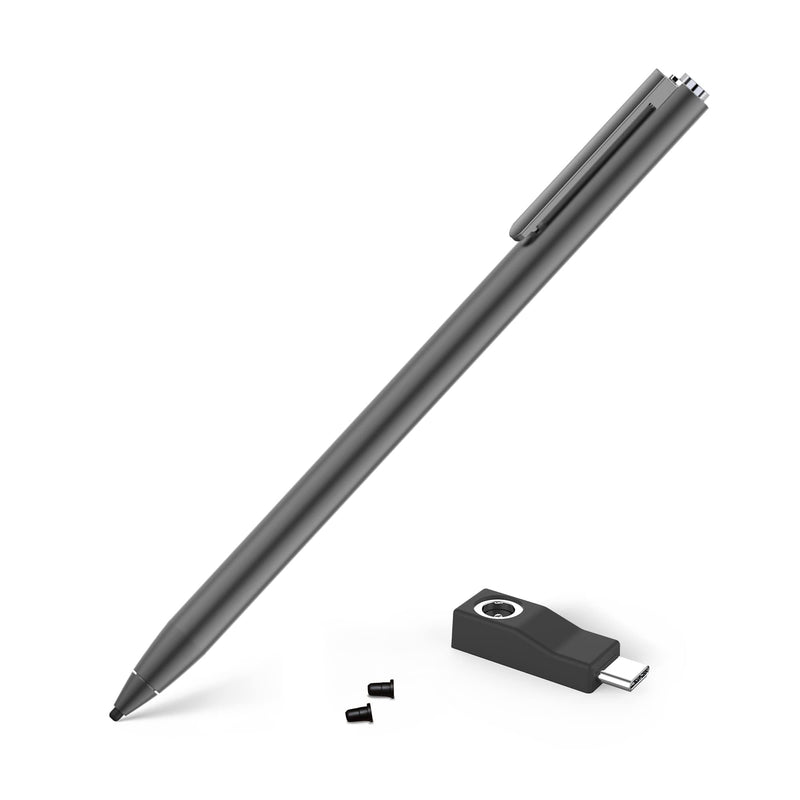  [AUSTRALIA] - Adonit Dash 4 (Graphite Black) True Universal Dual Stylus, Palm Rejection Pencil, Type C Magnetic Charging, Extra Long Standby Time. Compatible for iPhone, iPad Air, iPad Pro, iPad Mini, iPad. Graphite Black