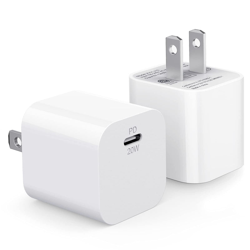  [AUSTRALIA] - iPhone 12 13 Charger Fast Block [Apple MFi Certified] USB C Charger 2Pack 20W PD Type C Power Adapter Plug Wall Charging for iPhone 13/13 Pro Max/13 Mini/12 Pro Max/11 ProMax/11/SE2/iPad Pro/iPad Air2