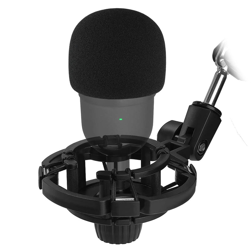  [AUSTRALIA] - Silence Razer Mini Shock Mount with Foam Windscreen Cover, Anti-Vibration Suspension Shockmount Mic Holder Clip Pop Filter to Blocks Out Plosives for Seiren USB Streaming Microphone AVATAR