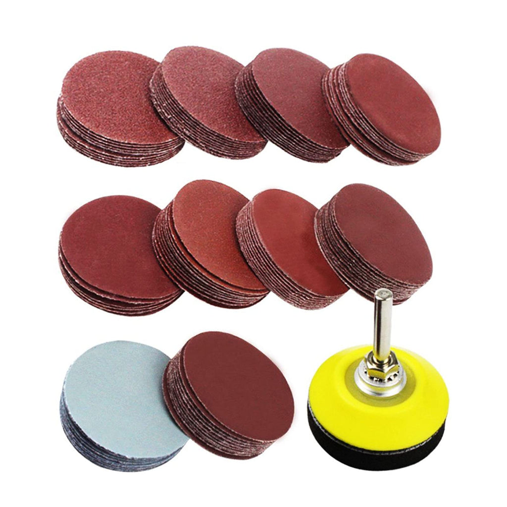  [AUSTRALIA] - 180 Pieces 2 Inch Sanding Discs Pads Kit with Backer Plate Shank and Soft Foam Buffering Pads for Metal Granite Jade Stone Concrete Marble Floor Woodworking Includes 60-3000 Grit Sandpapers