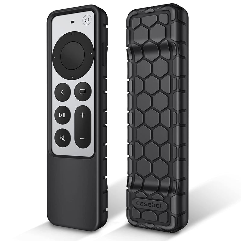 Fintie Protective Case for Apple TV Siri Remote 2021 - Honey Comb Lightweight Anti Slip Shockproof Silicone Cover for Apple TV 4K / HD Siri Remote Controller (2nd Generation), Black - LeoForward Australia