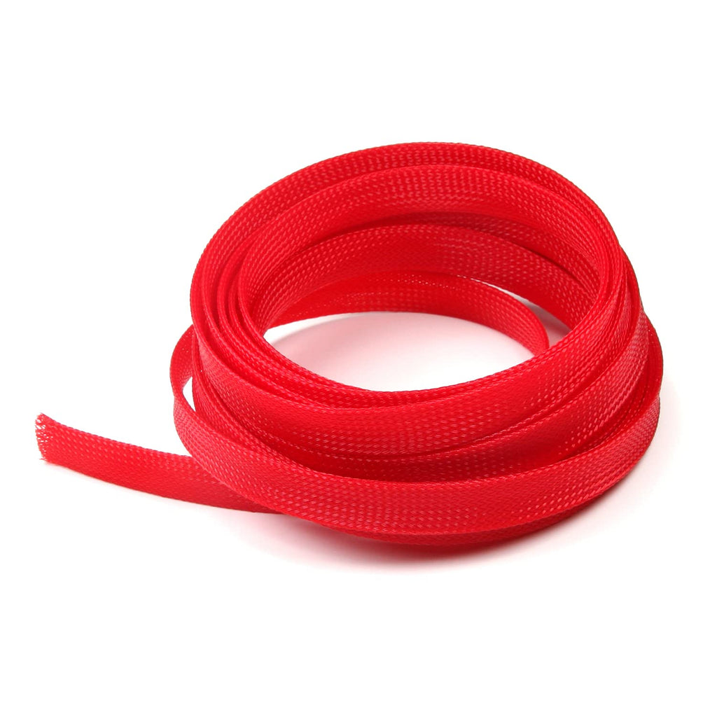  [AUSTRALIA] - Aicosineg Cable Sleeve Braided Sleeving PET Wire Loom Tubing Cable 16.4ft-5/9inch Wrap Protector for HiFi Audio and Video Headphone Cable Protect Wires from Chewing of Pets Red 5/9