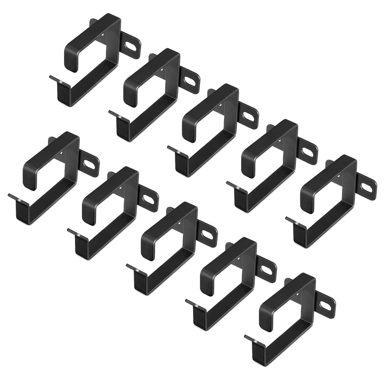  [AUSTRALIA] - kwmobile Server Rack Cable Management D-Ring Hooks (10 Pieces) - Bracket Organizer Hook Mount Set for Network Patch Cables, Fiber Optic, Power Cords