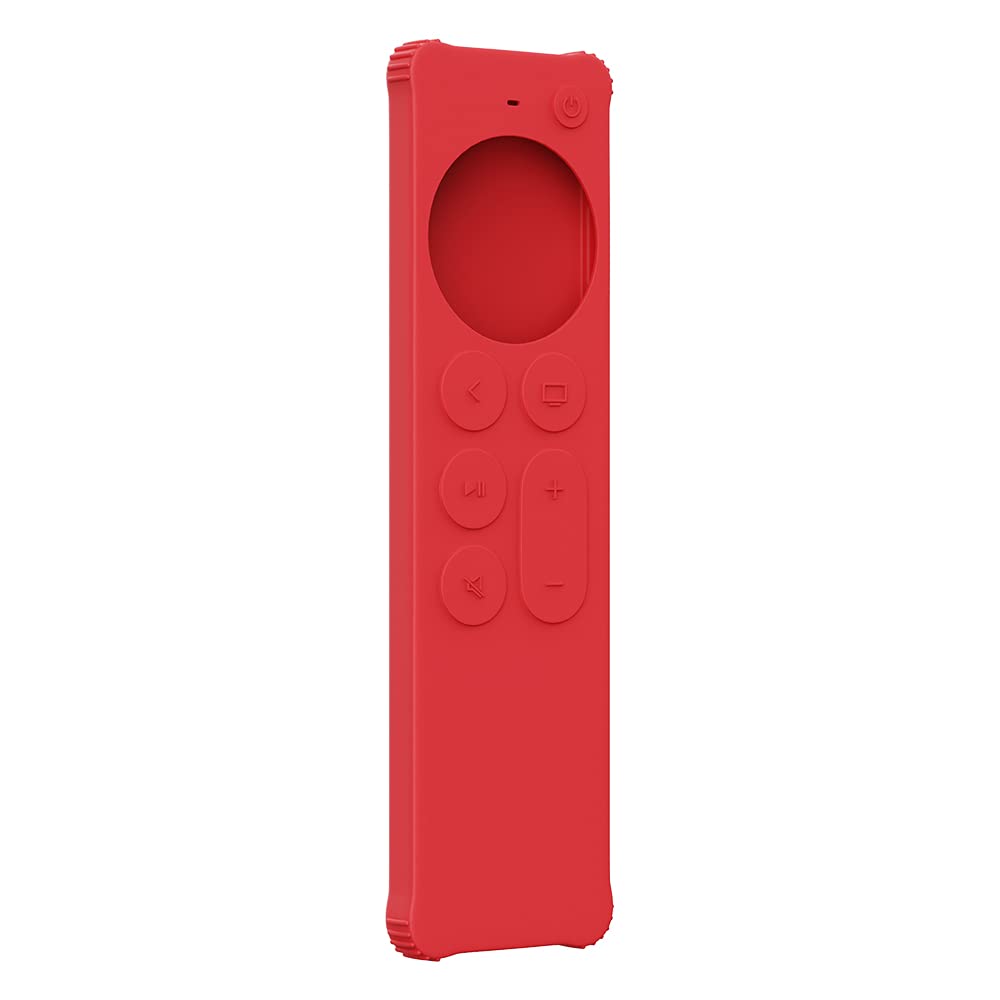 AWINNER Case Compatible for 2021 Apple TV Siri Remote (2nd Generation) - Lightweight [Anti Slip] Shock Proof Silicone Cover Compatible for 2021 Apple TV 4K and Apple TV HD (Red) Red - LeoForward Australia