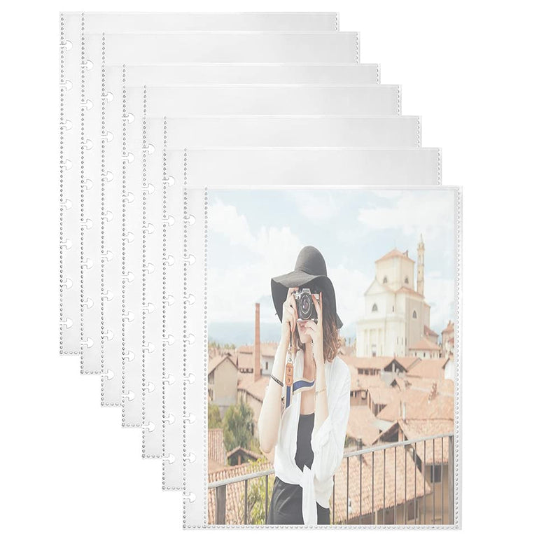  [AUSTRALIA] - 25 Pack Photo Album Refill Sheets, Photo Sleeve Inserts for 50 Photos,Photo Sleeves 6x8,8 Ring Binder Photo Pockets, Each Photo Page Holds Two Pictures, Archival Photo Sleeves,Photo Protectors