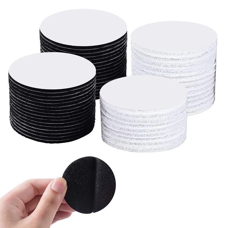  [AUSTRALIA] - Hook Loop Dots Adhesive Tape Sticky Back,30pcs Hook Loop Self Adhesive Tape Double Sided-Rug Carpet Fastener Mounting Tape Removable for Tools Hanging,Home Office Carpet Mounting Wall Car Decor,2 Inch