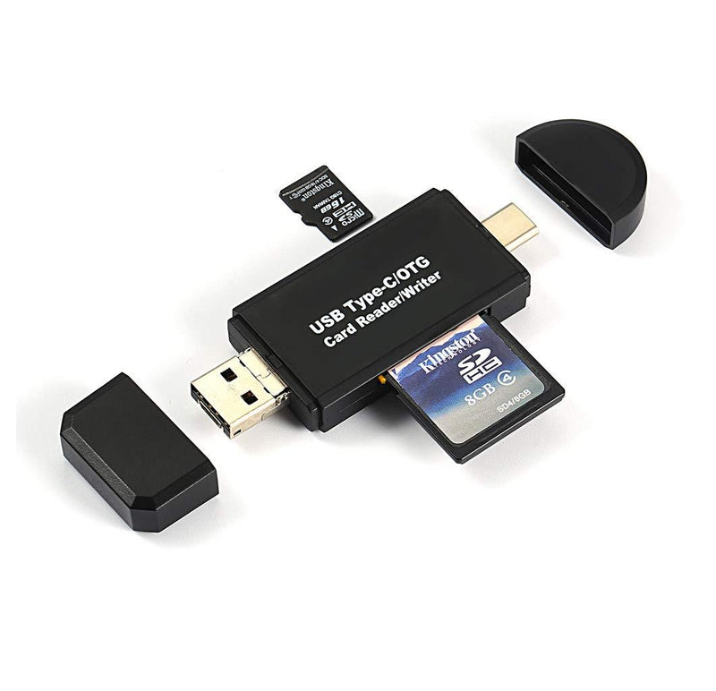 USB Cardreader 3 in 1 Micro USB Type C Portable Memory Card Reader and SD/TF Card Adapter with OTG Function for PC & Laptop & Smart Phones & Tablets USB-2.0-3IN1 - LeoForward Australia