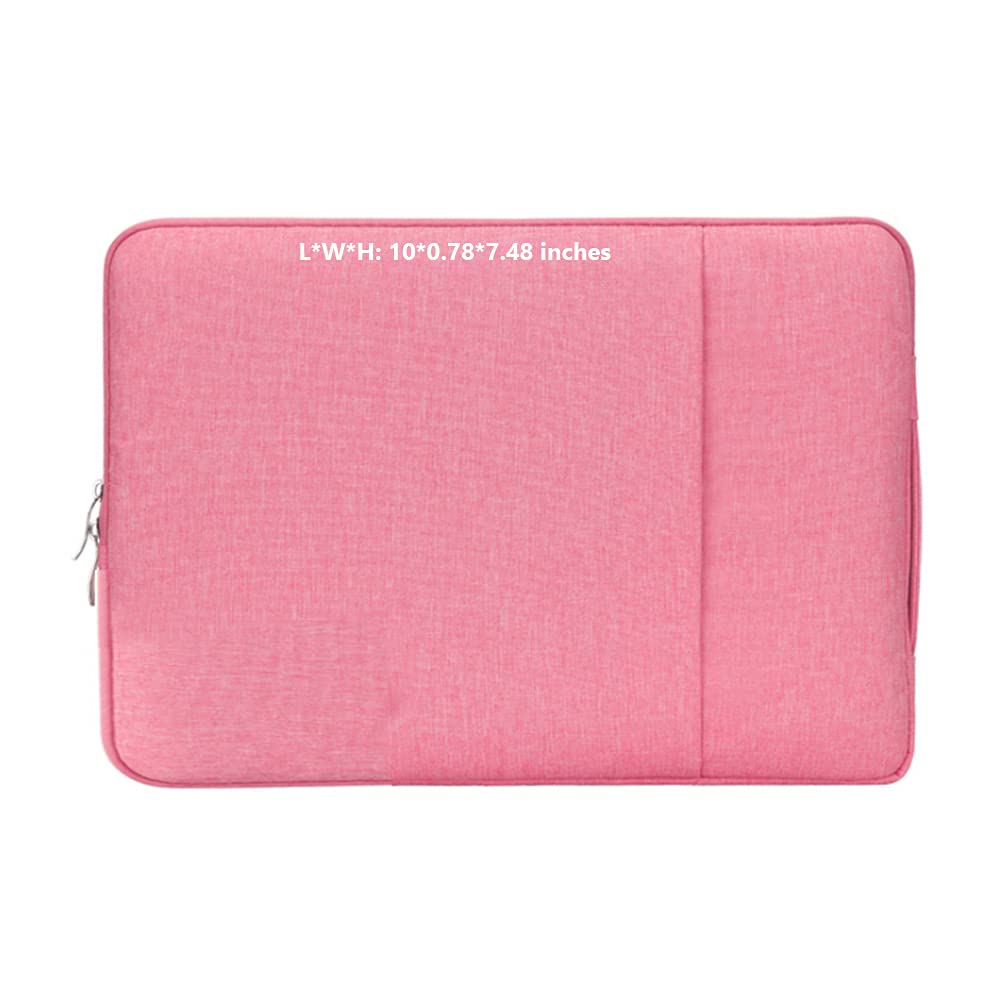  [AUSTRALIA] - 10 INCH Laptop Sleeve Case Water Resistant Bag with Double Zipper (10 Inch, Pink)