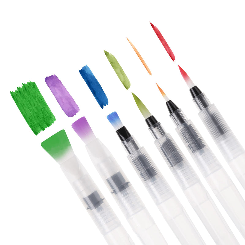  [AUSTRALIA] - Mr. Pen- Watercolor Brush Pens, 6 pcs, Water Brush Pens for Watercolor, Water Color Pen, Watercolor Paint Pens, Refillable Watercolor Brush Pens, Water Paint Brush, Water Brushes for Watercolor