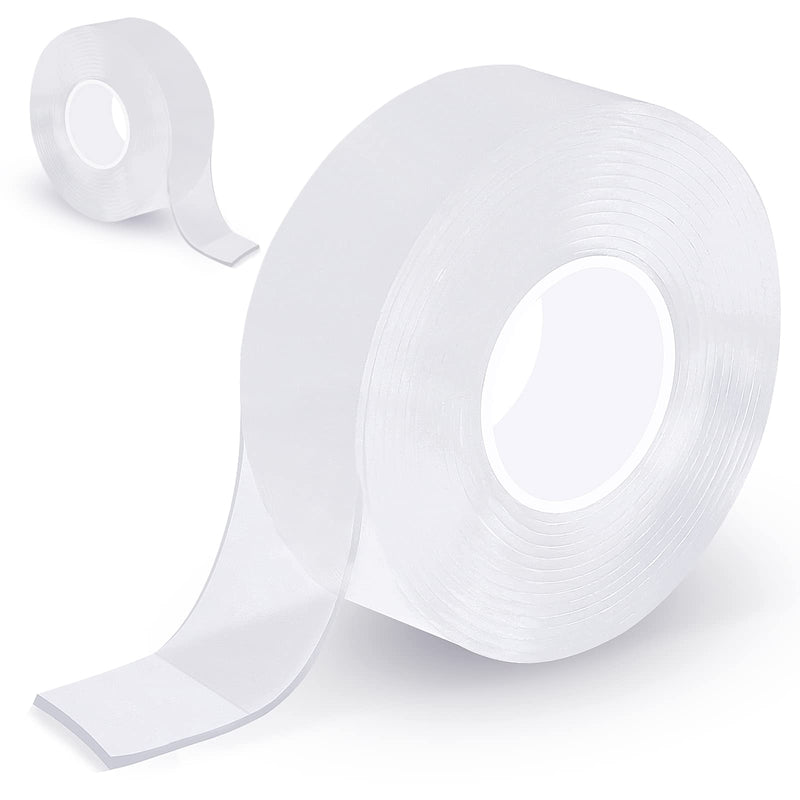  [AUSTRALIA] - 2 Rolls Nano Double Sided Tape Total 33FT, Easy Tape Heavy Duty, Washable Strong Wall Tape Removable Transparent Sticky Tape for Home and Office (0.6inch, Each Roll 5m/16.5ft)