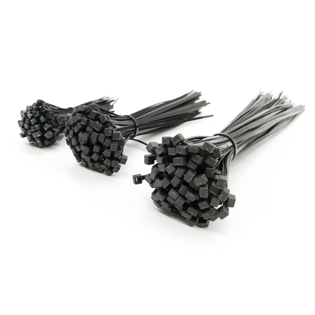  [AUSTRALIA] - Long Leaf 300 Pcs Cable Zip Ties,Self-Locking 4812 Inch Reusable Nylon Cable Ties,Multi-Purpose Wire Management Ties for Indoor and Outdoor, Black