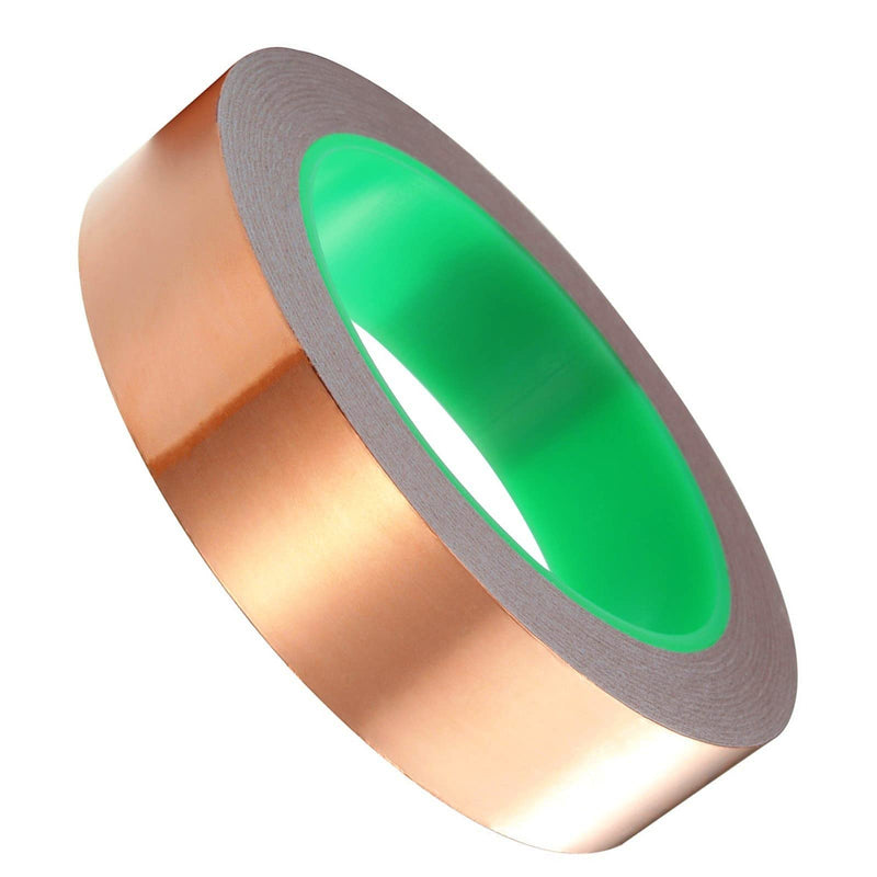  [AUSTRALIA] - ANGKEEL Copper Foil Tape Cu≥99.98% Double Sided Conductive 1 inch x 50 Feet RF Metal Adhesive Tape for Grounding, EMI & Guitar Shielding, Stained Glass, Arts & Crafts, Electric Repairs, Soldering
