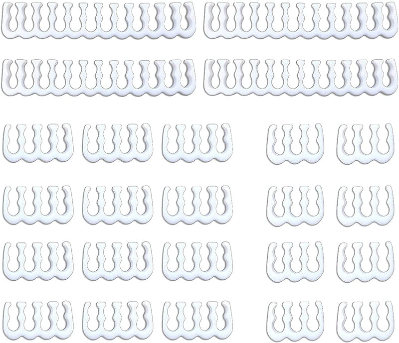  [AUSTRALIA] - novonest 24 Pieces Set Cable Management Comb, Cable Organizers Manager Wire Comb for PC,Suitable for 3mm Cable Gesleeved Up to 3.4 mm/0.13inch White(24-pin x4, 8-pin x12, 6-pin x8),CM511