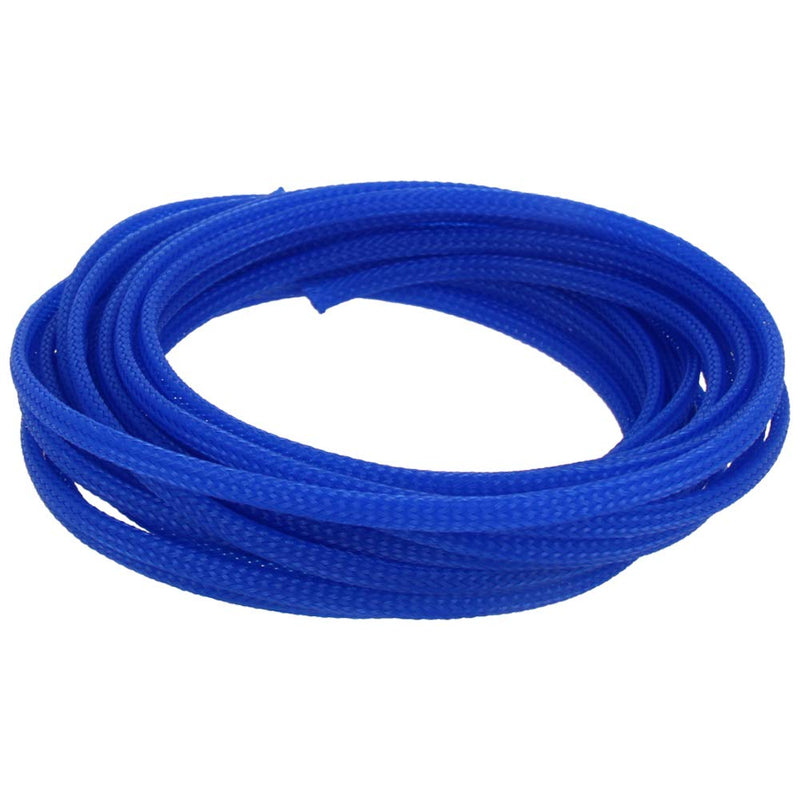  [AUSTRALIA] - Bettomshin Expandable Braided Sleeving 0.31inch Flat Width 32.81Ft Length Braided Cable Wire Sleeve for TV Computer Office Home Entertainment DIY Adjustable Blue Gold 1pcs