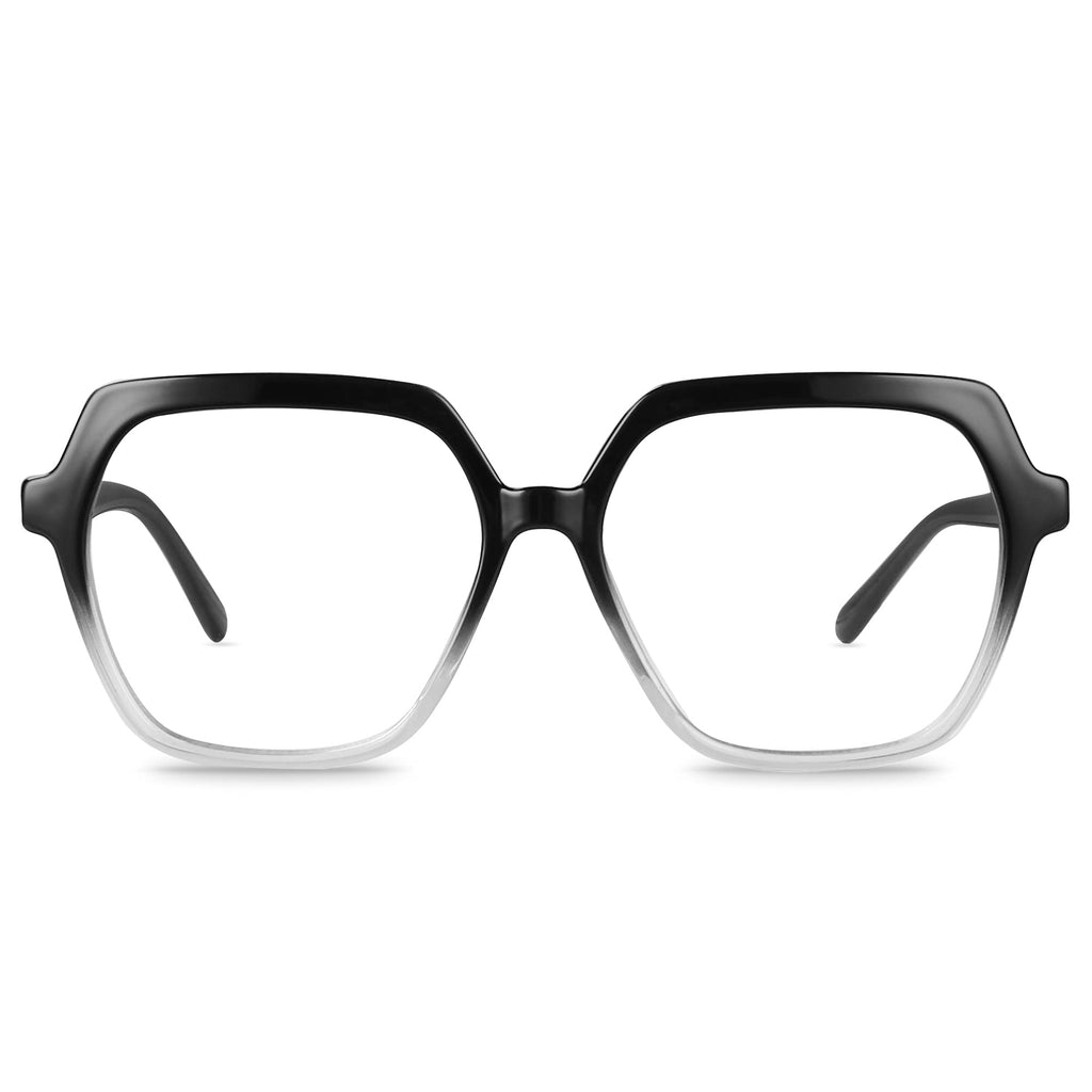  [AUSTRALIA] - REECKEY Blue Light Glasses for Women, Computer Glasses Women Blue Light Blocking, Oversized Blue Light Filter Glasses, Gaming Glasses, Anti Blue Light Glasses, Square Eye Glasses (Black GR) Balck Gr