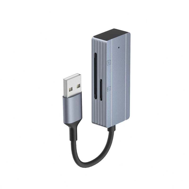  [AUSTRALIA] - sunshot 2in1 USB SD/TF Card Reader, SD Card Reader Adapter for All Computer or Laptop with USB A Port, Trail Camera Viewer Adapter with Dual Slots. Plug and Play.