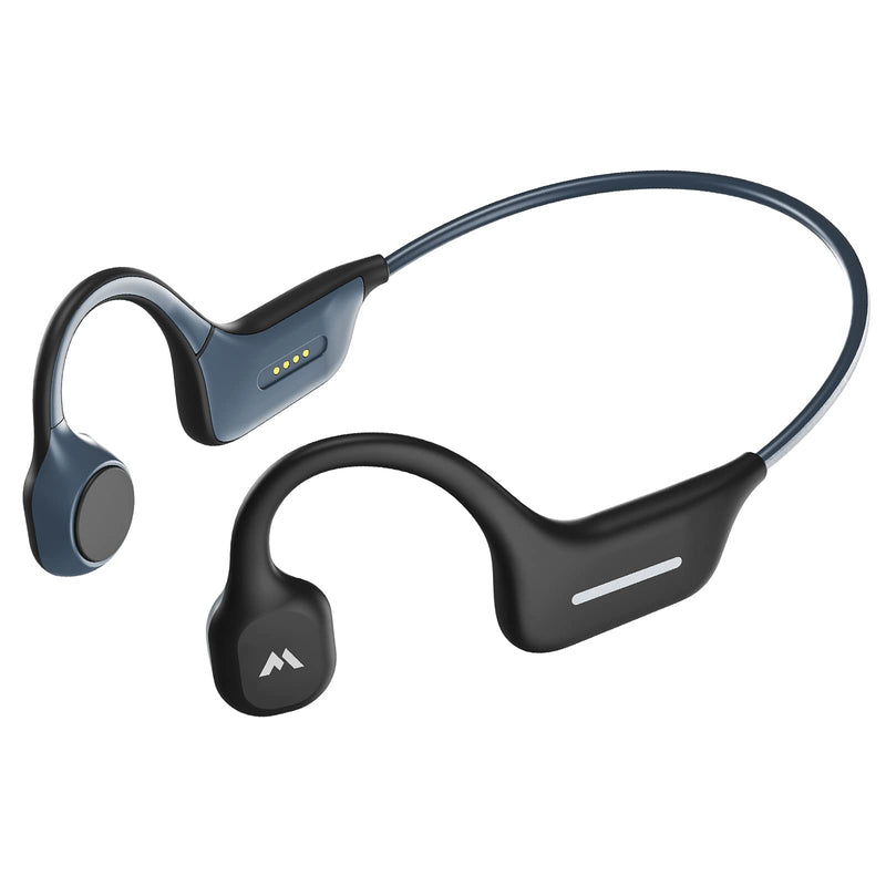  [AUSTRALIA] - Wireless Bone Conduction Headphones, Open Ear Sports Bluetooth Headset with Reflective Strips, Built-in Mic and IP56 Waterproof Certified for Workouts, Night Running, Cycling, Hiking (Black) Black