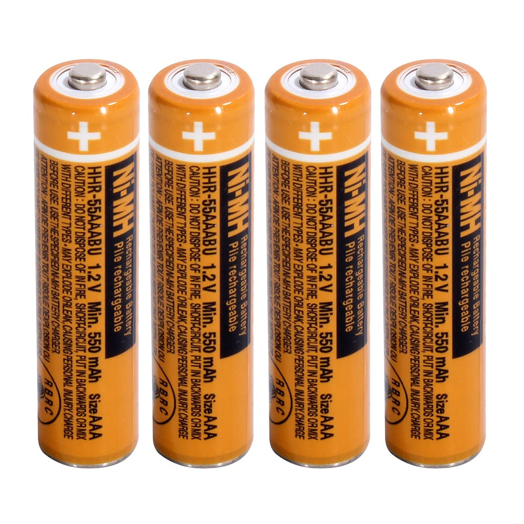 [AUSTRALIA] - NI-MH AAA Rechargeable Battery 1.2V 550mah 4-Pack AAA Batteries for Panasonic Cordless Phones, Remote Controls, Electronics 550mah 4pack