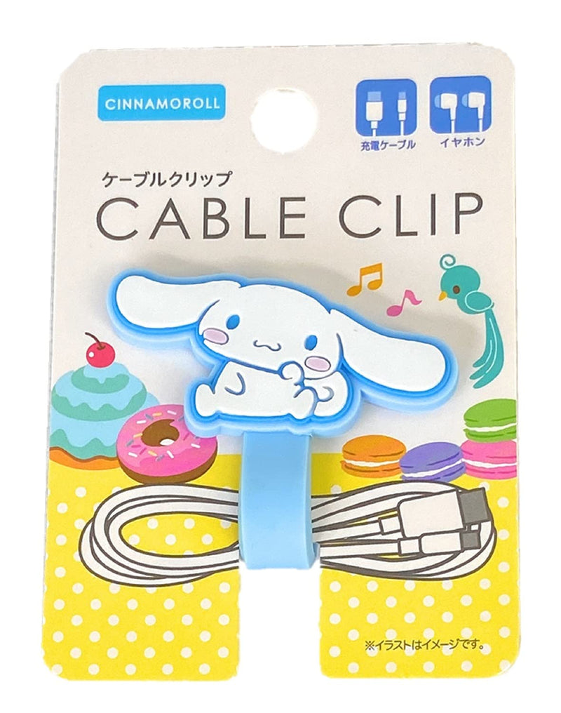  [AUSTRALIA] - Sanrio Cinnamoroll Cable Clips, Cable Holders, Cable Ties for Bundling and Organizing, Cell Phone Cables, USB Charging Cords, Earphones Cable