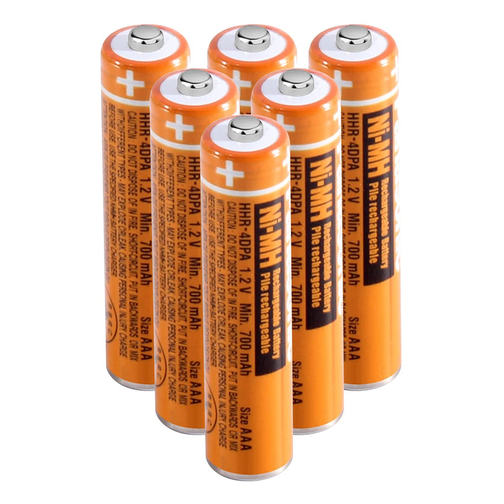  [AUSTRALIA] - NI-MH AAA Rechargeable Battery 1.2V 700mah 6-Pack AAA Batteries for Panasonic Cordless Phones, Remote Controls, Electronics 700mah 6pack