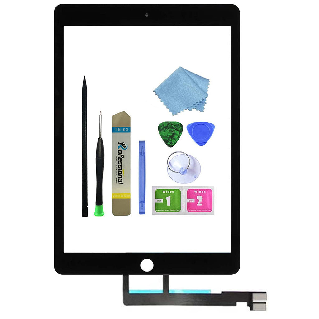  [AUSTRALIA] - Zentop for Black iPad pro 9.7 Touch Screen Digitizer Glass Replacement (Not LCD) Modle A1673 A1674 A1675 with Tool Repair Kit.