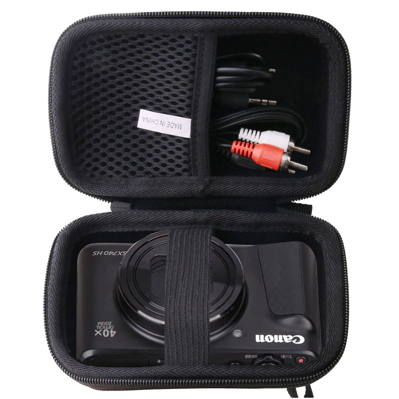  [AUSTRALIA] - JINMEI Hard EVA Carrying Case Compatible with Canon PowerShot G7 X Digital Camera/SX720 SX620 SX730 Digital Camera. (Black) Black