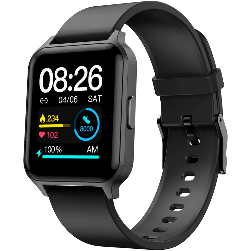  [AUSTRALIA] - Deeprio Smart Watch for Android iOS Phones, 1.52" HD Screen Personalized Watch Faces Blood Oxygen Heart Rate Sleep Monitor IP68 Waterproof Fitness Tracker, Smartwatches for Men Women Black,Vidaa