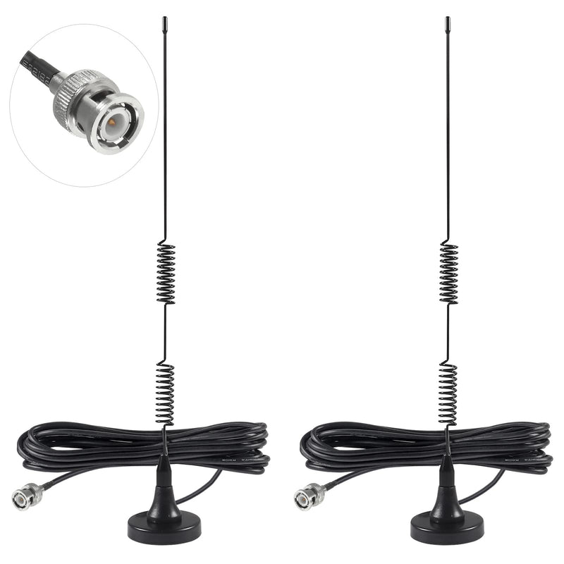  [AUSTRALIA] - AEDIKO 2pcs Police Scanner Antenna 20-1300MHz Radio Scanner Antenna HF VHF UHF Two Way Ham Radio BNC Male Antenna for Police Radio Scanner
