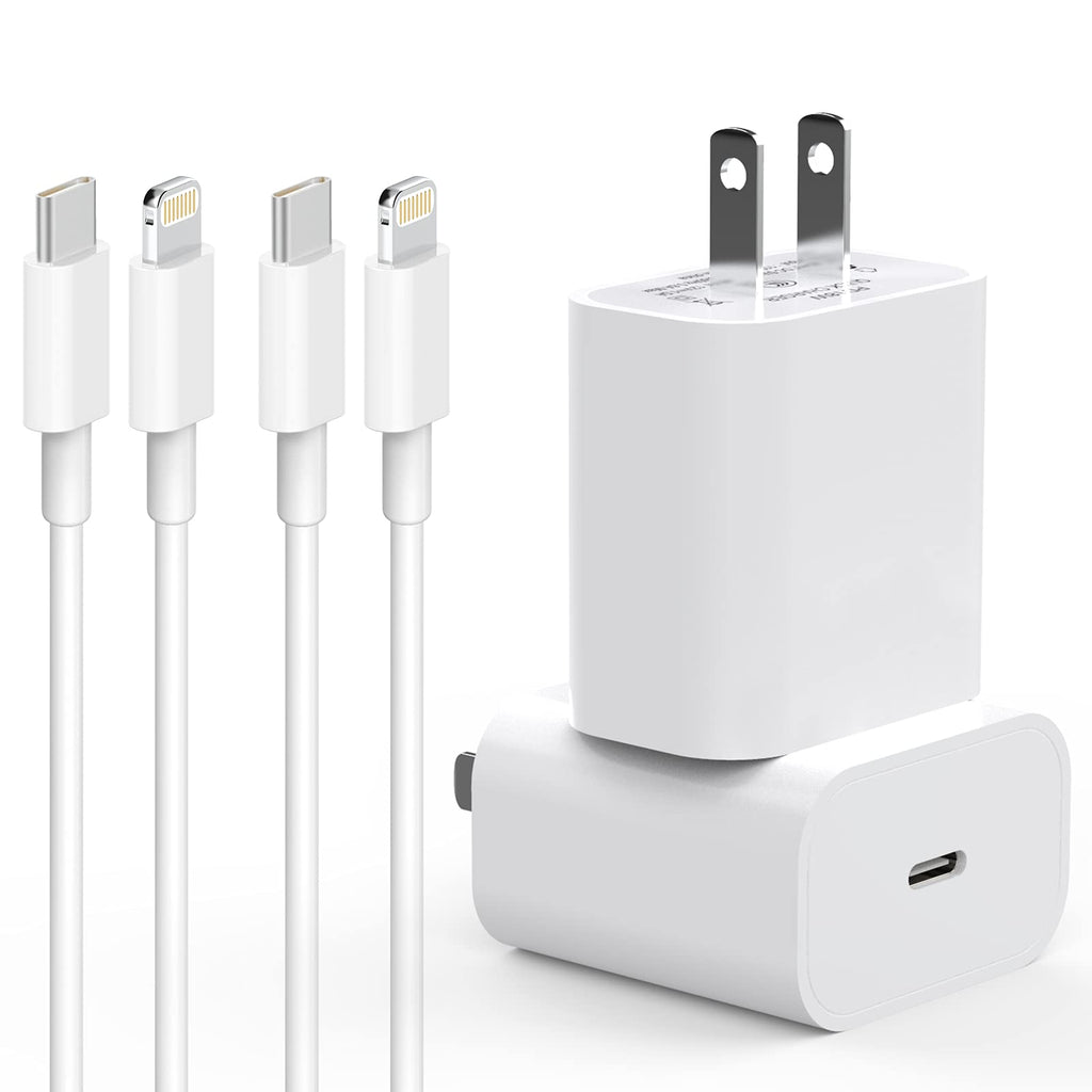  [AUSTRALIA] - GNUADZ iPhone 13 Charger [Apple MFi Certified] 2-Pack 20W PD USB C Wall Fast Charger with 6FT Type C to Lighting Cable, iPhone 13/13 Mini/13 Pro Max/12/11 Pro Max/XS Max/XS/XR/X Fast Charging Adapter