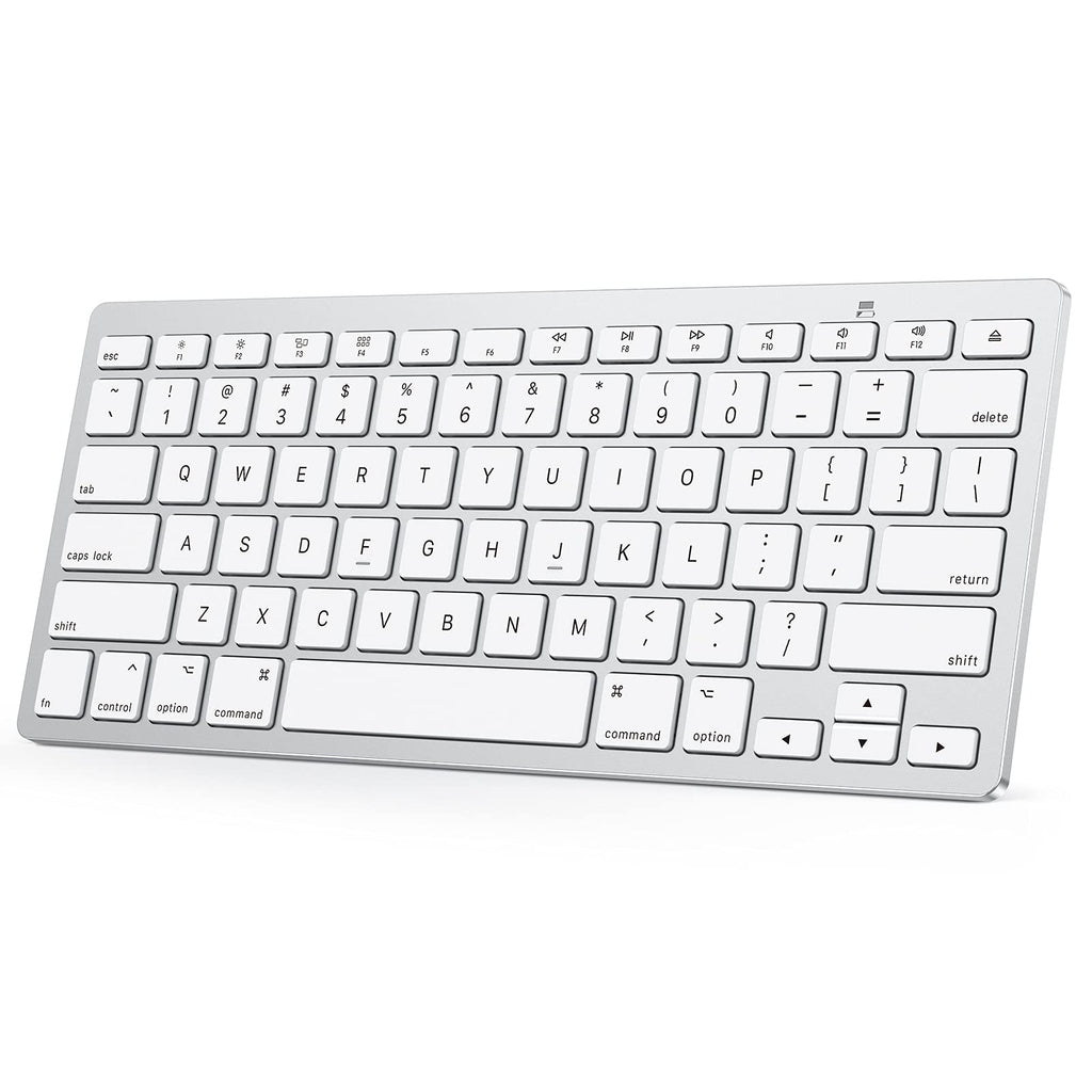  [AUSTRALIA] - Bluetooth Keyboard for Mac, OMOTON Compact Wireless Keyboard Compatible with MacBook Pro/Air, iMac, iMac Pro, Mac Mini, Mac Pro Laptop and PC Silver