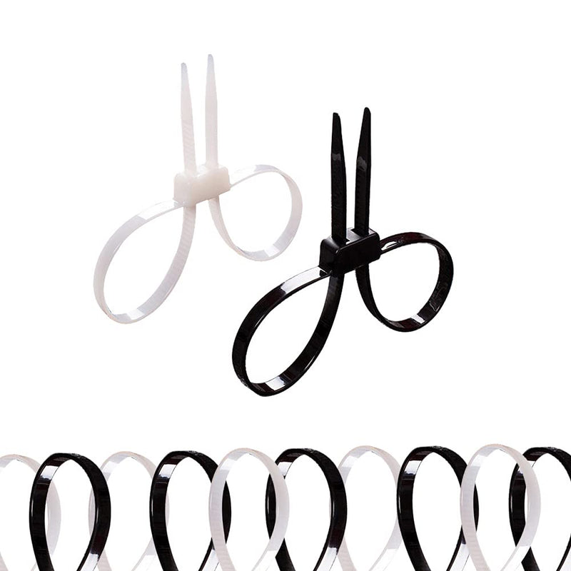  [AUSTRALIA] - Disposable Zip Tie Handcuffs 10 PCS Double Locking Zip Ties Restraints Handcuffs Restraint 270-lbs Tensile Strength, Adult games bind adult fun, 27.5" Long 5 Black and 5 White Plastic Cable Ties
