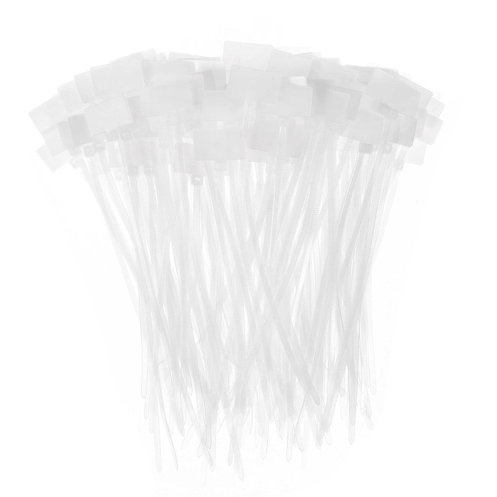  [AUSTRALIA] - uxcell 150pcs Nylon Cable Ties Tags Label Marker Self-Locking for Marking Organizing 150mm White