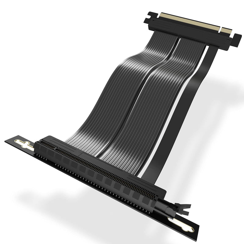  [AUSTRALIA] - ASIAHORSE PCIE 4.0 16x Shielded Extreme High Speed Riser Cable with PCI Express Port for GPU Extension Card-Right Connector(20CM-90) 4.0-90