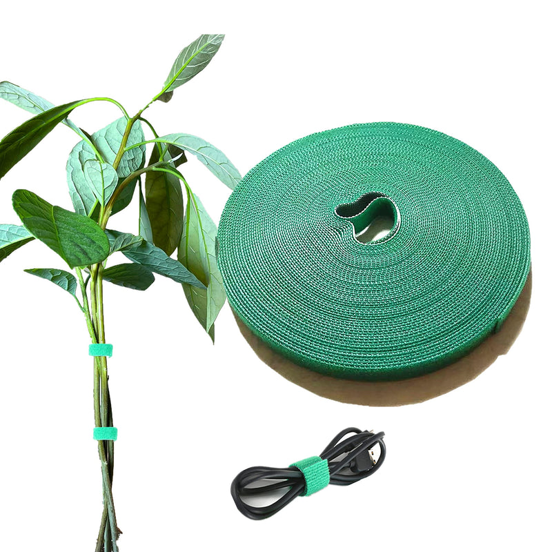  [AUSTRALIA] - Auuyiil Plant Ties Garden Tape Reusable Nylon Plant Tie Strap,Tomato Plant Support,Tree Ties and Plant Supports for Effective Growing (50 Foot x 0.47 Inch, Green) 50 foot x 0.47 Inch