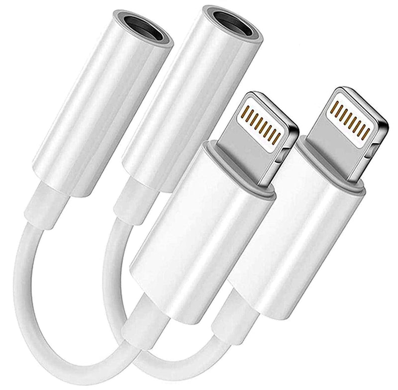  [AUSTRALIA] - 2 Pack [Apple MFi Certified] Lightning to 3.5 mm Headphone Jack Adapter,for iPhone 3.5mm Headphones/Earphones Jack Aux Audio Adapter Dongle for iPhone 13 12 11 SE 2020 XS XR X 8 7 iPad, Support iOS 15 2Pack