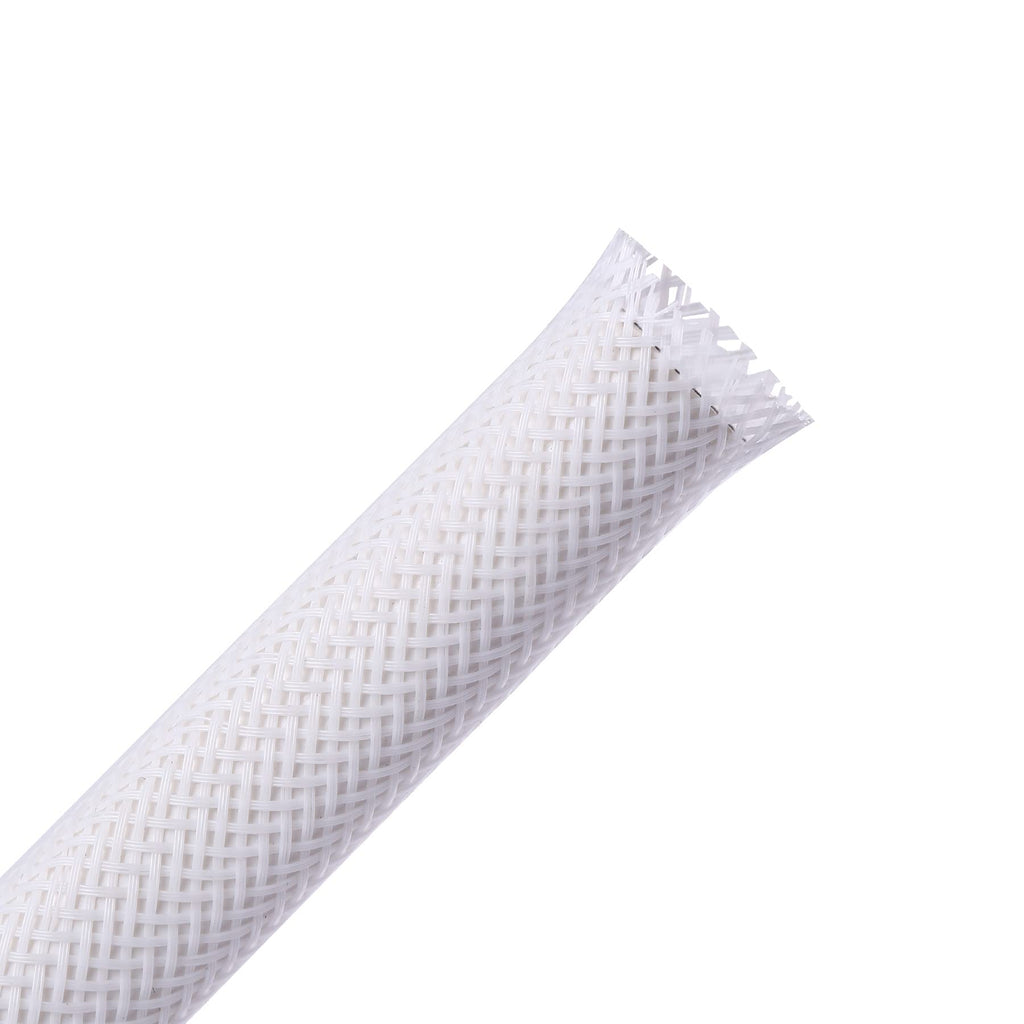  [AUSTRALIA] - 25ft - 1/2 inch PET Expandable Braided Sleeving – White – Alex Tech Braided Cable Sleeve 1/2"-25ft