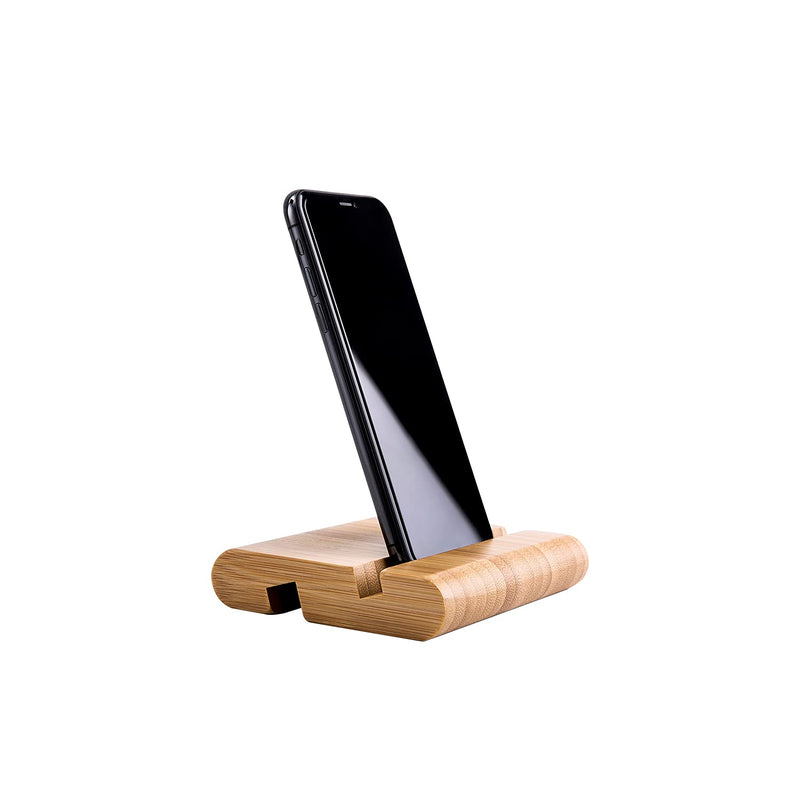  [AUSTRALIA] - Bamboo Cell Phone Stand Holder, Friendly Universal Portable Wood Cellphone Holder for Desktop Design Compatible with All Mobile Phones, iPhones, Switch, Smartphones Phone Holder