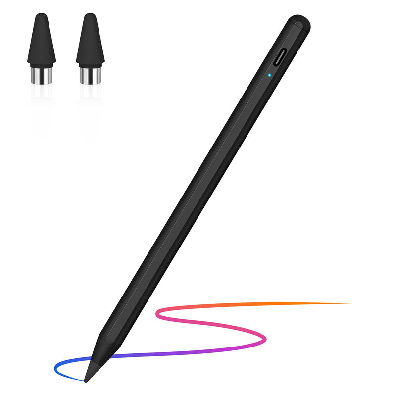  [AUSTRALIA] - Granarbol Stylus Pen for iPad Pencil,Rechargeable Active Stylus Pen Fine Point Digital Stylist Pencil Compatible with iPad/iPad Pro/Mini/Air/ iPhone,Capacitive Touch Screens Cellphone Tablets Black