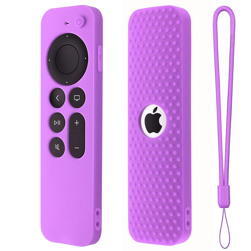  [AUSTRALIA] - Compatible with Apple TV 4K Siri Remote 2021 Silicone Cover, Silicone Case for Apple TV 4K 6 Generation 2021 Remote Control, Apple 4K Siri Remote 2nd Gen Cover (Lavender Purple) Lavender purple