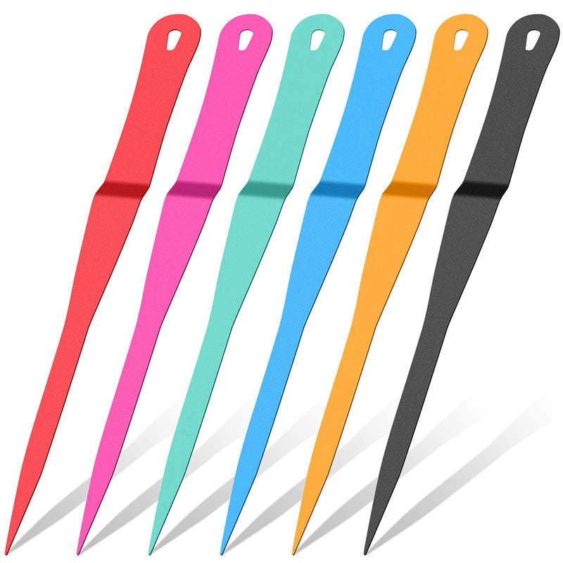  [AUSTRALIA] - Zonon 6 Pieces Colorful Letter Openers Stainless Steel Envelope Slitter Office Opener Handheld Lightweight Open Knife Safe Blade Staple Removal Tool Mail for School Home, Color