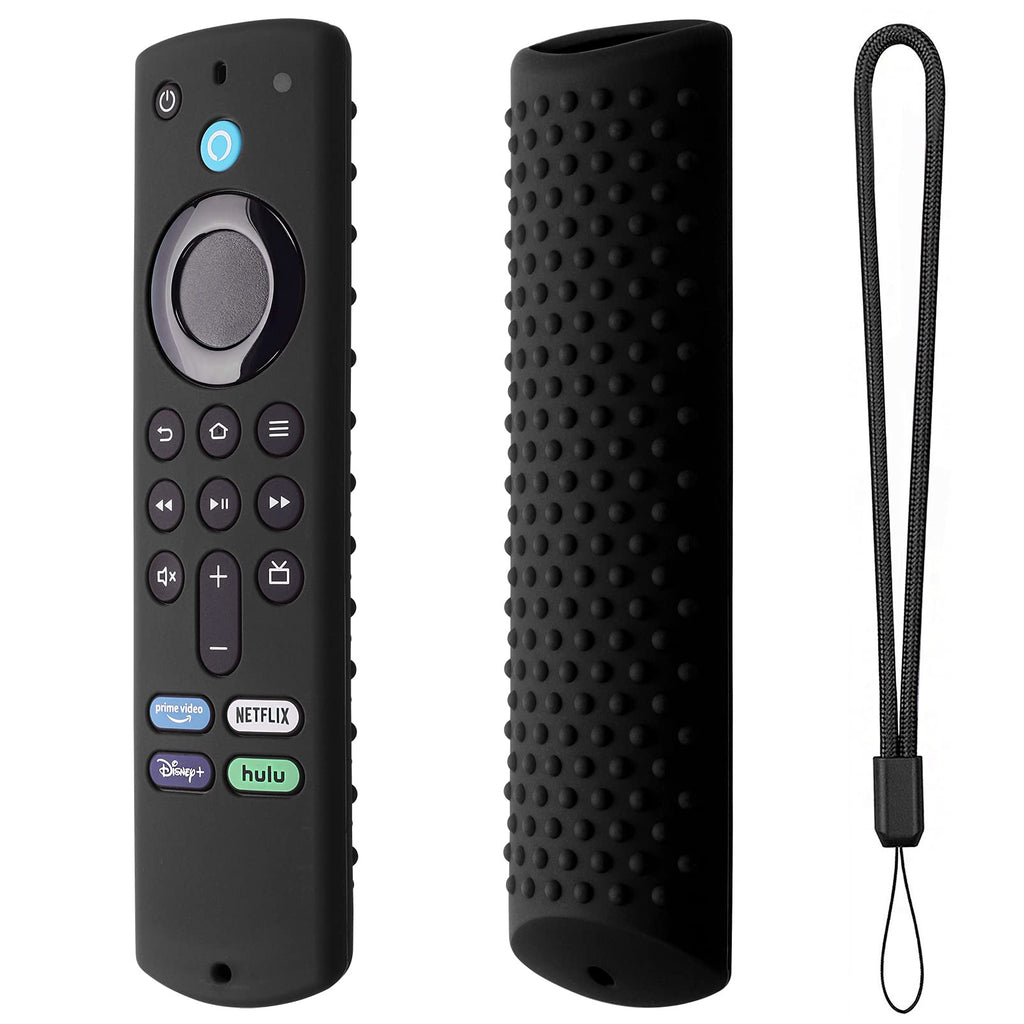  [AUSTRALIA] - Remote Cover for TV Stick (3rd Gen) with Alexa Voice Remote Firestick Remote Cover for Firesticksticktv Silicone Protective Cover FireStickRemote Cover (Black) Black