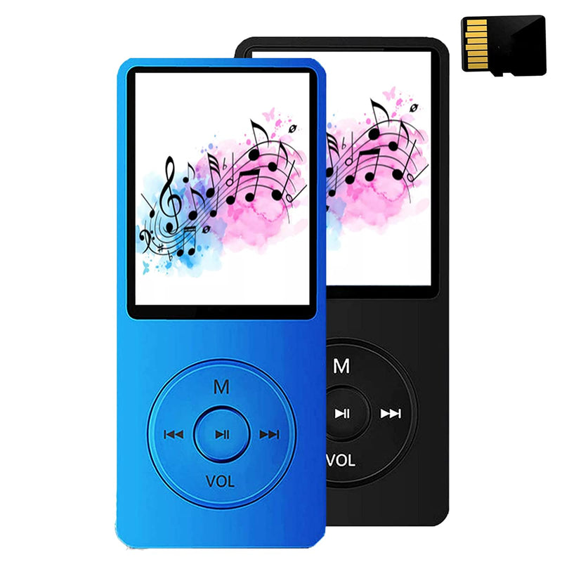  [AUSTRALIA] - MP3 Player with a 32GB Micro SD Card, Maximum Support 128GB | Build-in Speaker | M MayJazz Music Player with Photo/Video Player/FM Radio/Voice Recorder/E-Book Reader - Dark Blue