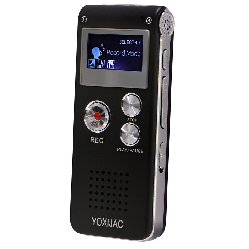  [AUSTRALIA] - YOXIJAC Digital Voice Recorders Voice Activated Recorder for Meeting Lecture 8GB Audio Recorder Recording Device A-B Repeat Mini Portable Tape Recorder with MP3 Microphone (8GB)