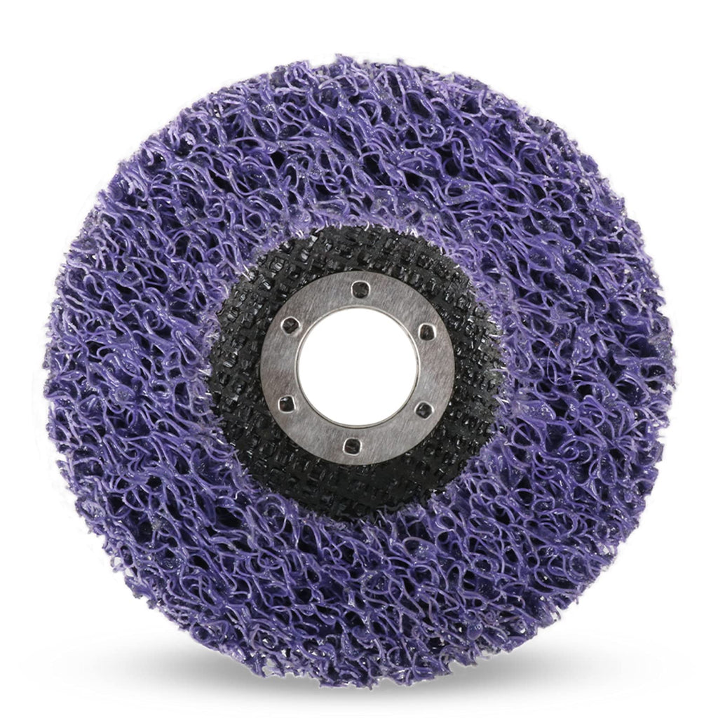  [AUSTRALIA] - 5 Inch Poly Strip Wheel Disc Purple, Abrasive Wheel Paint Rust Removal Clean Tool with 7/8 Inch Inner Diameter for Angle Grinders 5 inch purple